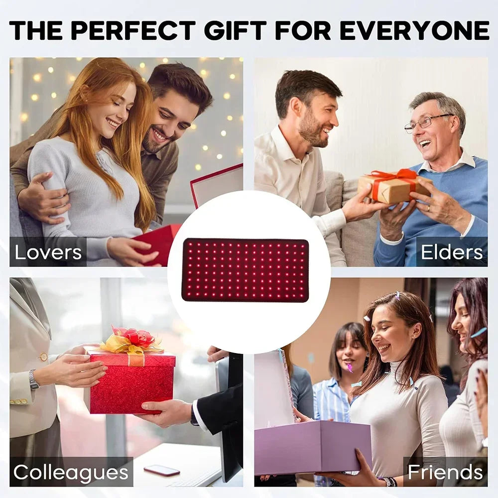 NEW 120 LEDs Red Light Belt 660nm&850nm Infrared Light Therapy Pad for Body Fatigue Deep Therapy for Back Knee Hands Feet Relief