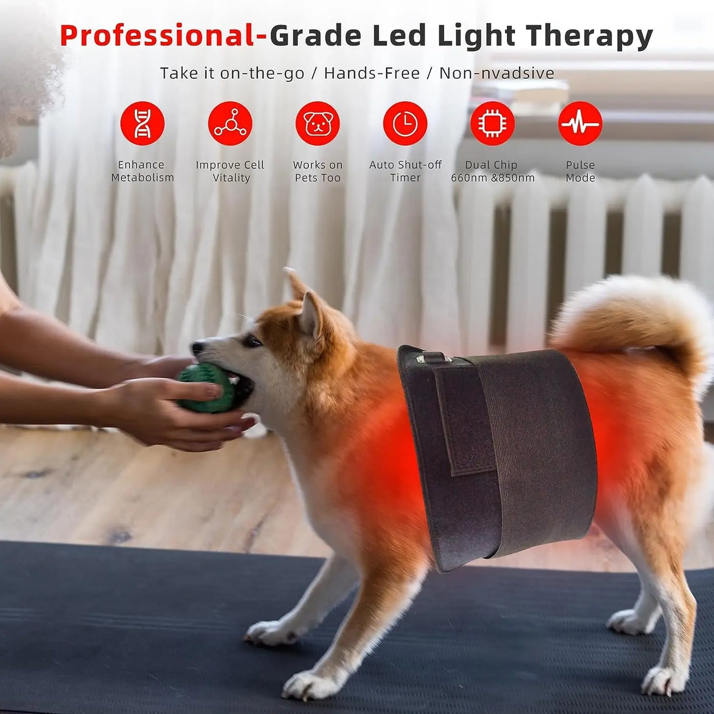 Ruby Light Therapy's Red Infrared Light Therapy Pad   LED Beauty Devices for Face and Body Back Knee Hands Feet Relief Portable 660nm 850nm  Heat Pad
