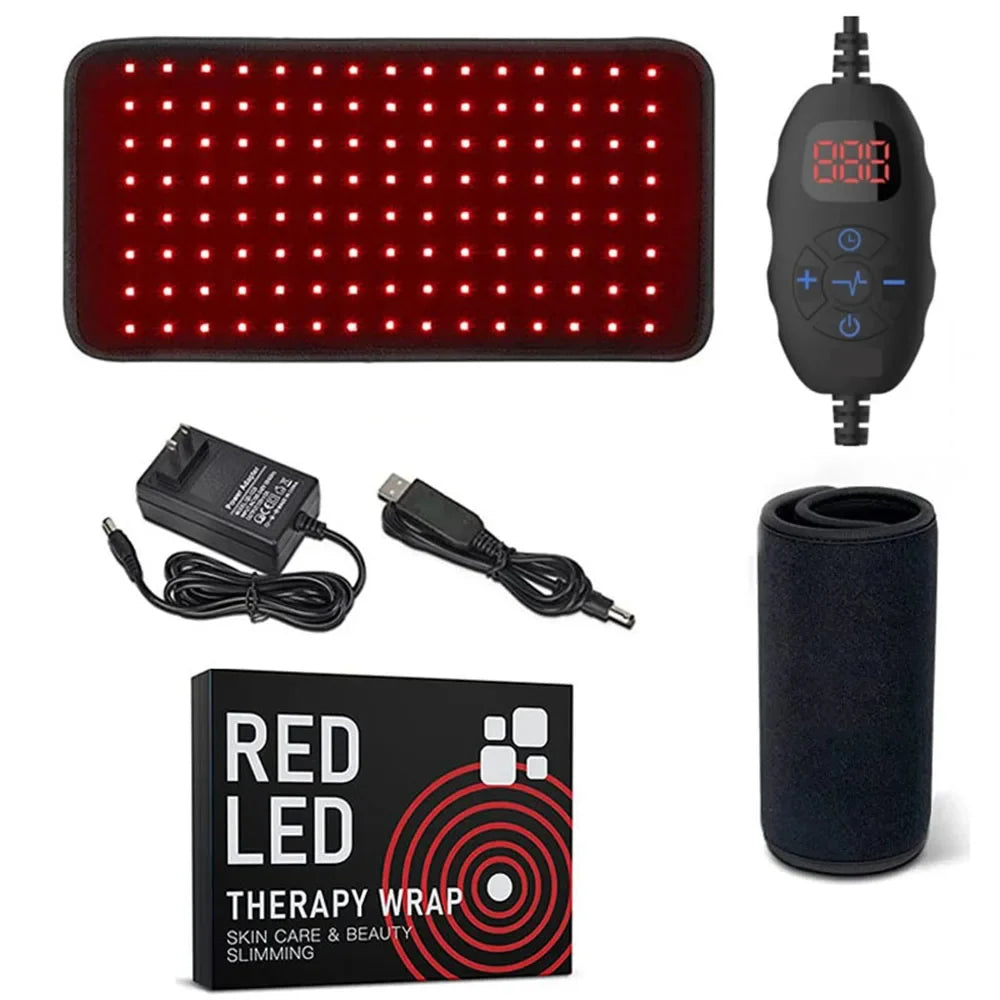 NEW 120 LEDs Red Light Belt 660nm&850nm Infrared Light Therapy Pad for Body Fatigue Deep Therapy for Back Knee Hands Feet Relief