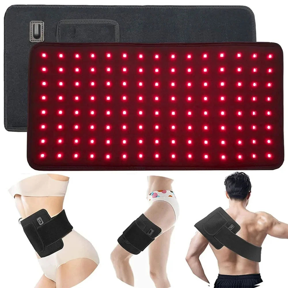 NEW 120 LEDs Red Light Belt 660nm&850nm Infrared Light Therapy Pad for Body Fatigue Deep Therapy for Back Knee Hands Feet Relief